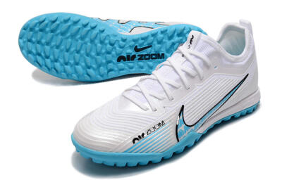 Men's Nike Air Zoom Mercurial Vapor 15 Pro TF Football Shoes - White/Blue/Black