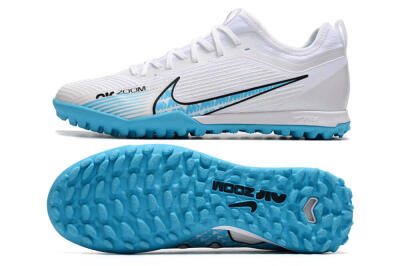 Men's Nike Air Zoom Mercurial Vapor 15 Pro TF Football Shoes - White/Blue/Black