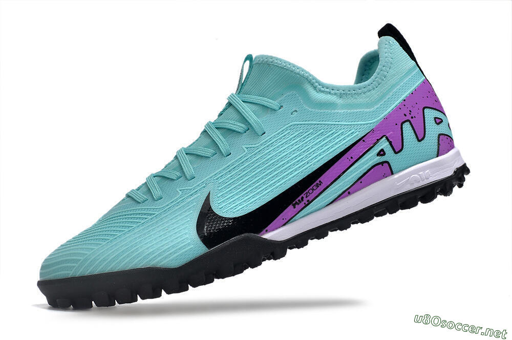 Men's Nike Air Zoom Mercurial Vapor 15 Pro TF Football Shoes - Blue/Black/Purple 5