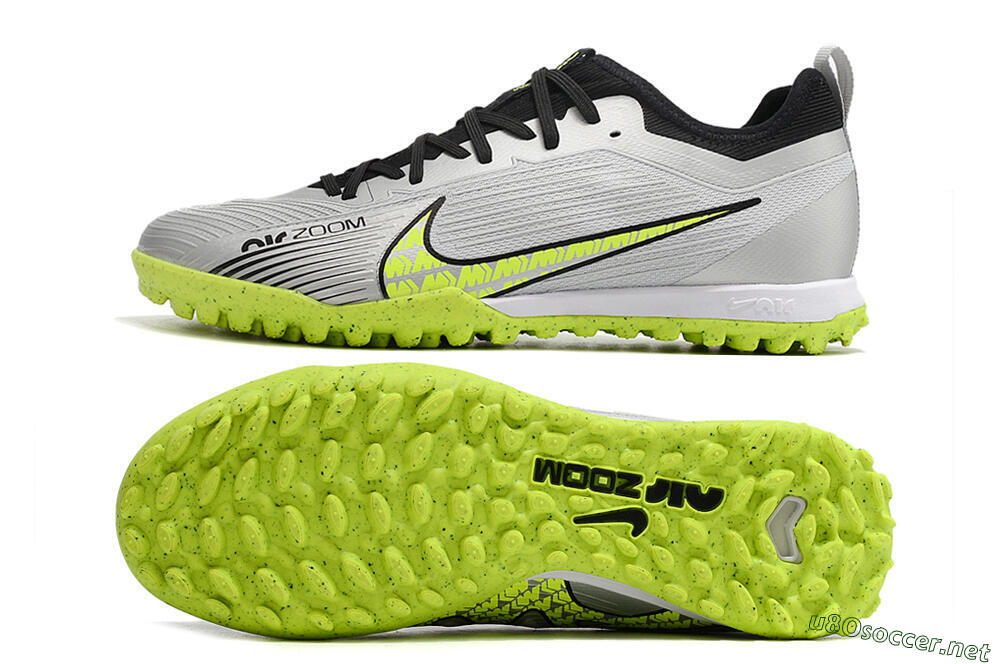 Men's Nike Air Zoom Mercurial Vapor 15 Pro TF Football Shoes - Silver/Yellow/Black 1