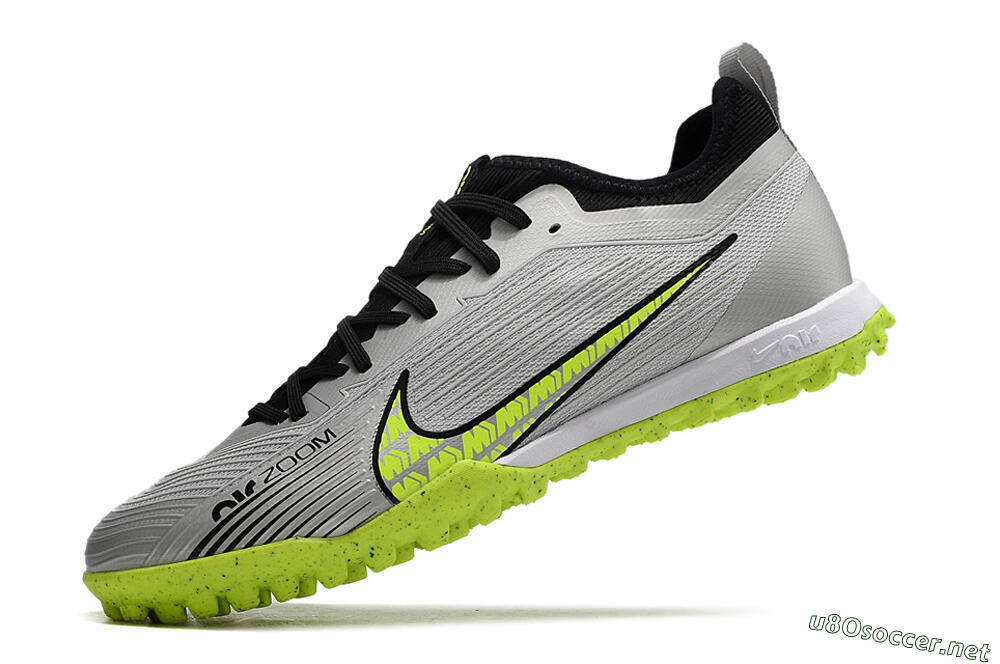 Men's Nike Air Zoom Mercurial Vapor 15 Pro TF Football Shoes - Silver/Yellow/Black 5