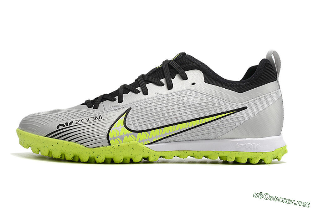 Men's Nike Air Zoom Mercurial Vapor 15 Pro TF Football Shoes - Silver/Yellow/Black 0