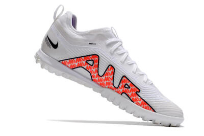 Men's Nike Air Zoom Mercurial Vapor 15 Pro TF Football Shoes - White/Black/Red