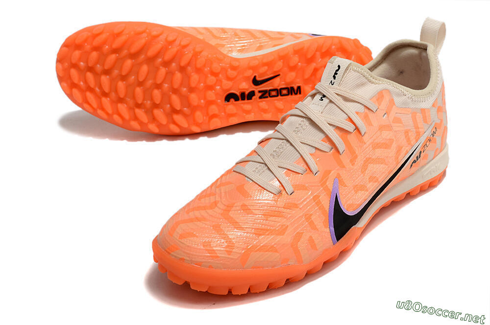 Men's Nike Air Zoom Mercurial Vapor 15 Pro TF Football Shoes - Orange/Purple/Black 3