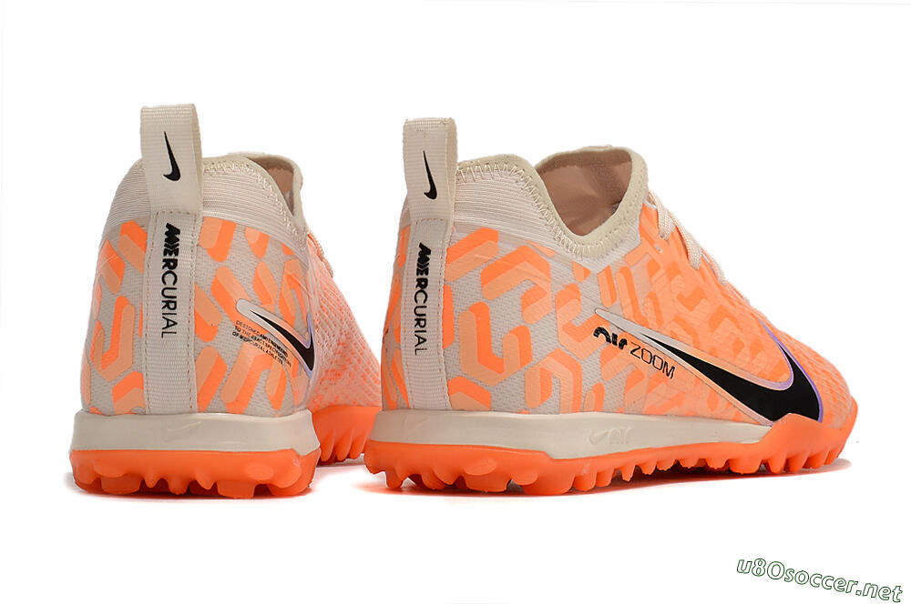 Men's Nike Air Zoom Mercurial Vapor 15 Pro TF Football Shoes - Orange/Purple/Black 6