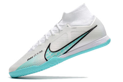 Men's Nike Air Zoom Mercurial Superfly 9 Elite IC Football Shoes - White/Blue/Black