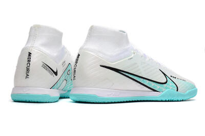 Men's Nike Air Zoom Mercurial Superfly 9 Elite IC Football Shoes - White/Blue/Black