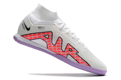 Men's Nike Air Zoom Mercurial Superfly 9 Elite IC Football Shoes - White/Black/Red/Purple