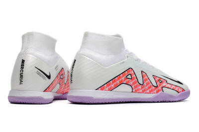 Men's Nike Air Zoom Mercurial Superfly 9 Elite IC Football Shoes - White/Black/Red/Purple