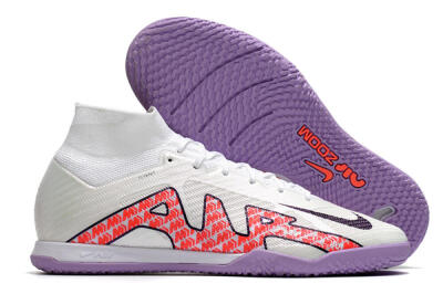 Men's Nike Air Zoom Mercurial Superfly 9 Elite IC Football Shoes - White/Black/Red/Purple