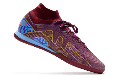 Men's Nike Air Zoom Mercurial Superfly 9 Elite IC Football Shoes - Red/Purple/Gold/Blue