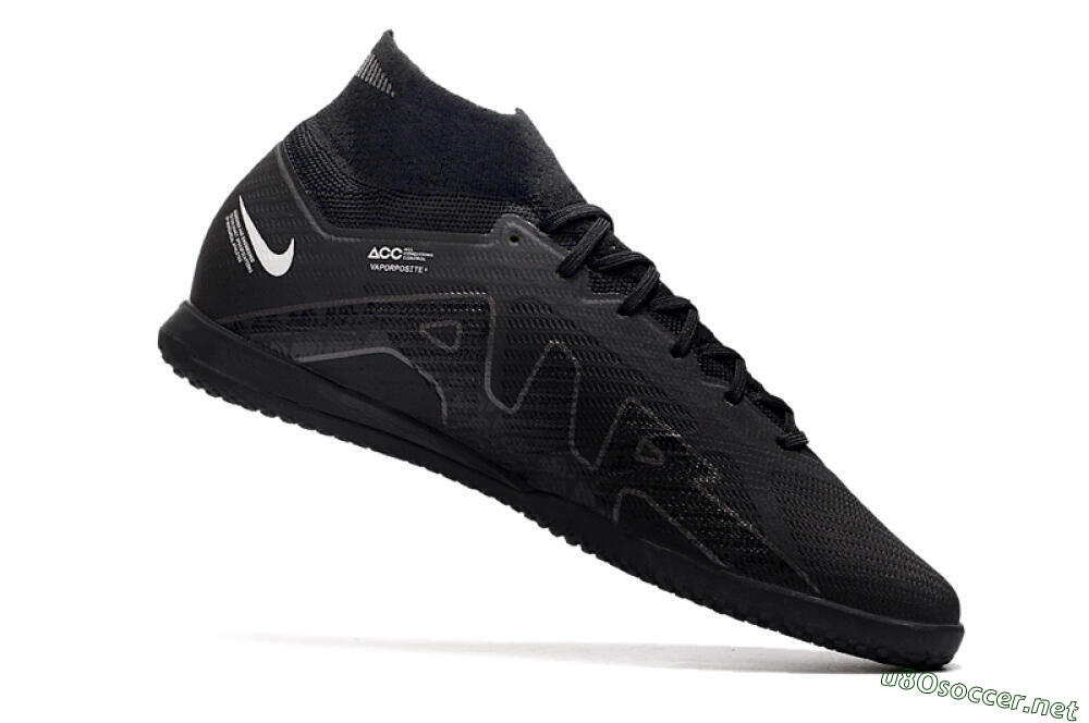 Men's Nike Air Zoom Mercurial Superfly 9 Elite IC Football Shoes - Black/White/Yellow 4