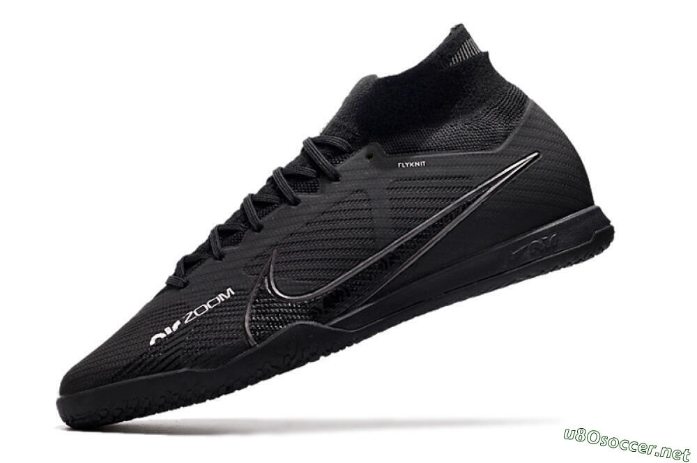 Men's Nike Air Zoom Mercurial Superfly 9 Elite IC Football Shoes - Black/White/Yellow 5