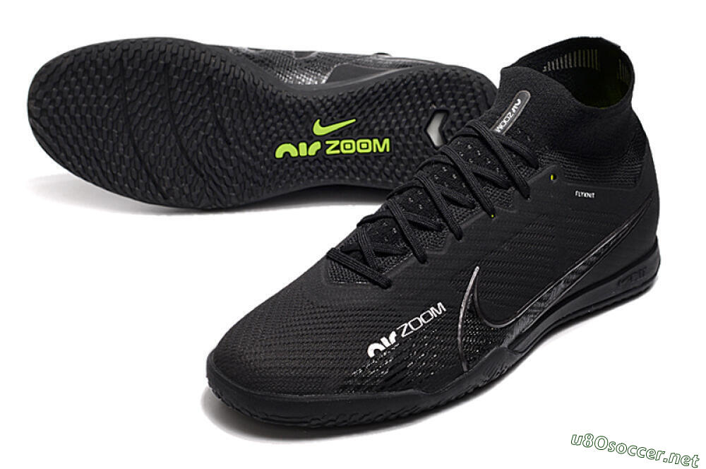 Men's Nike Air Zoom Mercurial Superfly 9 Elite IC Football Shoes - Black/White/Yellow 3
