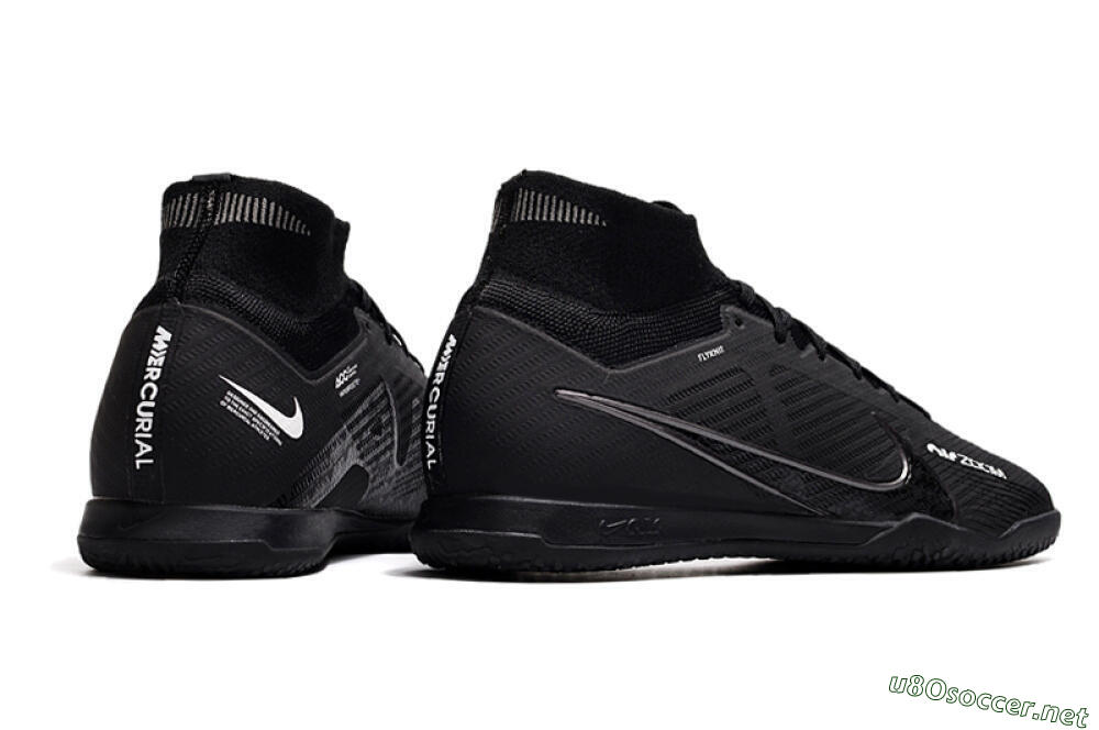 Men's Nike Air Zoom Mercurial Superfly 9 Elite IC Football Shoes - Black/White/Yellow 6