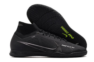 Men's Nike Air Zoom Mercurial Superfly 9 Elite IC Football Shoes - Black/White/Yellow