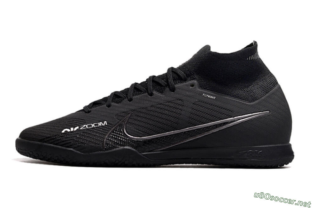 Men's Nike Air Zoom Mercurial Superfly 9 Elite IC Football Shoes - Black/White/Yellow 0