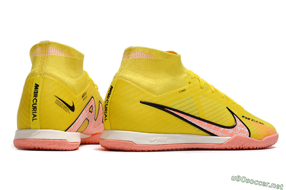 Men's Nike Air Zoom Mercurial Superfly 9 Elite IC Football Shoes - Yellow/Pink/Black 6