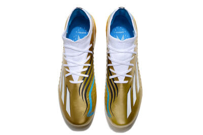 Men's Adidas X Speedportal .1 FG Football Boots - Gold/White/Blue