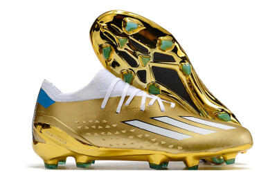 Men's Adidas X Speedportal .1 FG Football Boots - Gold/White/Blue