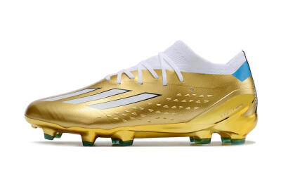 Men's Adidas X Speedportal .1 FG Football Boots - Gold/White/Blue