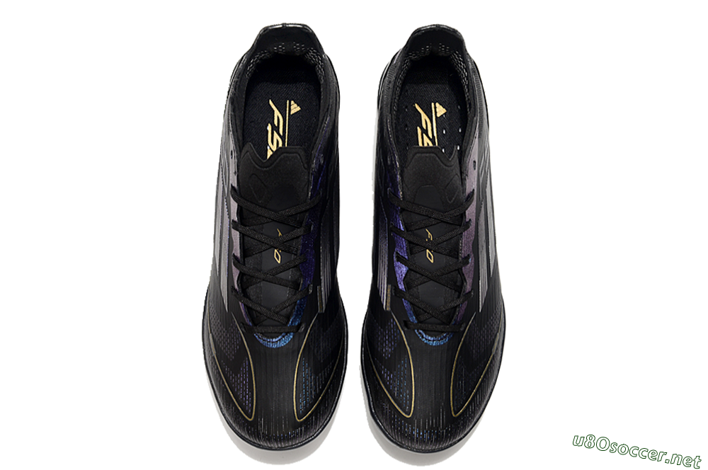 Unisex Adidas F50 Elite TF Football Shoes - Black/Silver/Purple 5