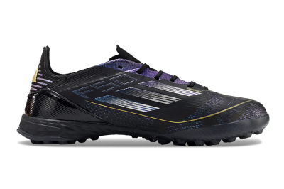 Unisex Adidas F50 Elite TF Football Shoes - Black/Silver/Purple