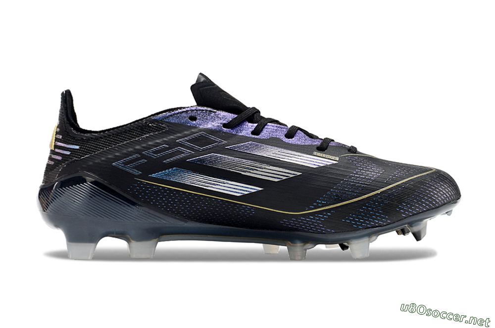 Unisex Adidas F50 Elite FG Football Boots - Black/Silver/Purple 4