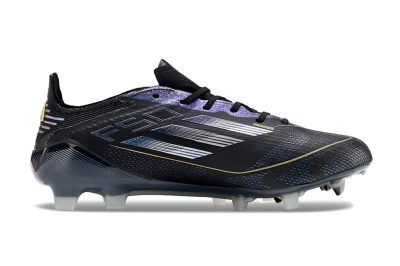Unisex Adidas F50 Elite FG Football Boots - Black/Silver/Purple
