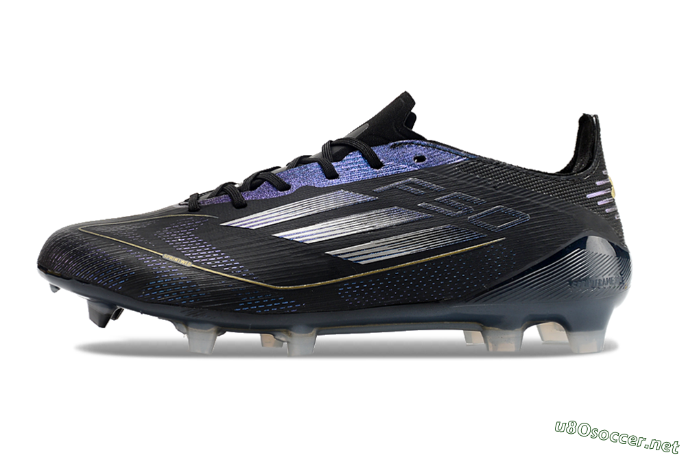 Unisex Adidas F50 Elite FG Football Boots - Black/Silver/Purple 0