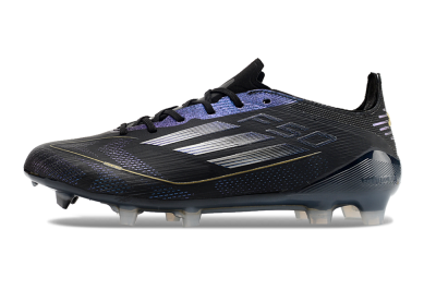 Unisex Adidas F50 Elite FG Football Boots - Black/Silver/Purple