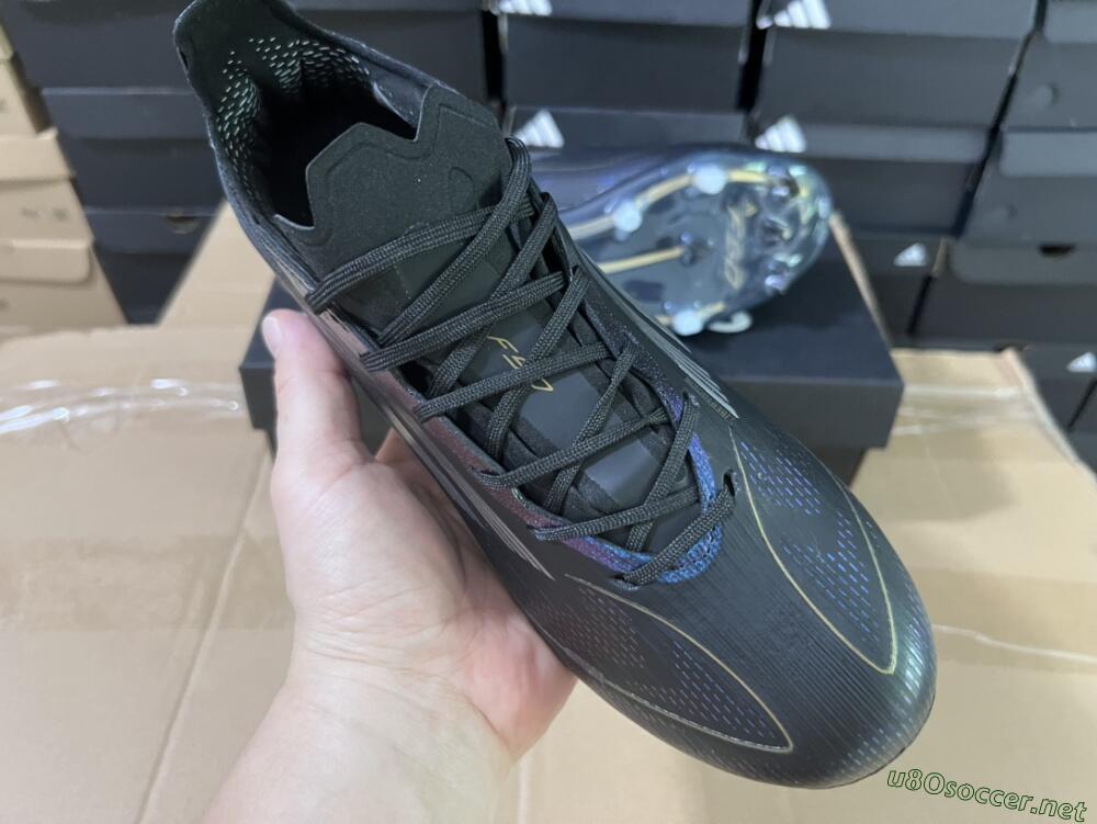 Unisex Adidas F50 Elite FG Football Boots - Black/Silver/Purple