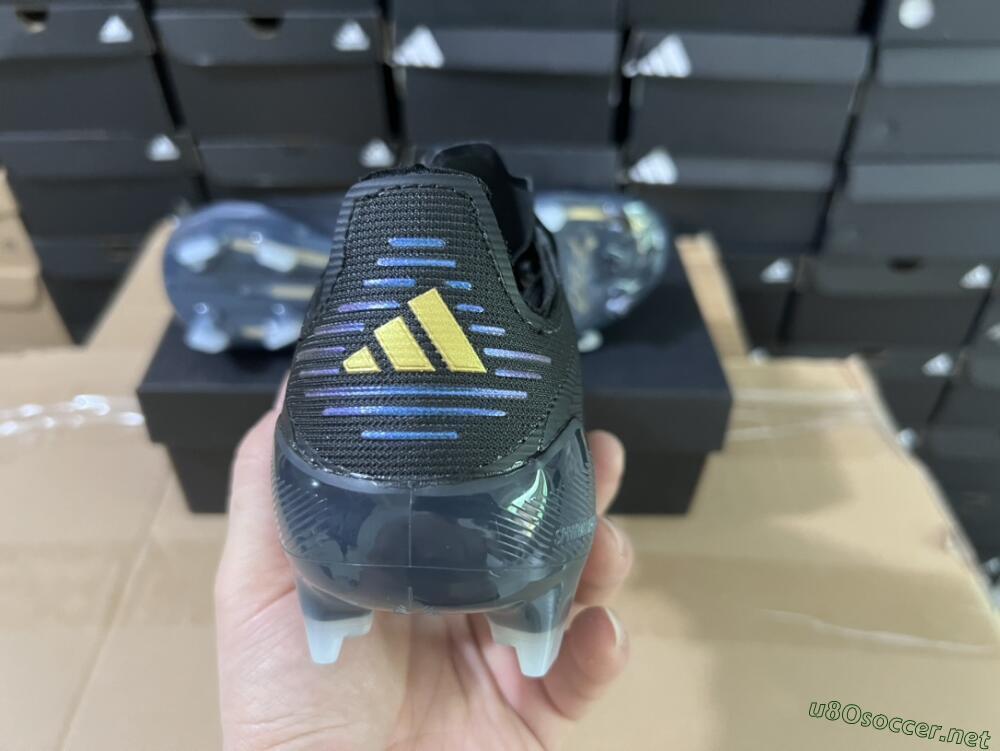 Unisex Adidas F50 Elite FG Football Boots - Black/Silver/Purple