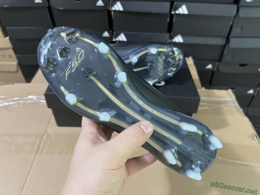 Unisex Adidas F50 Elite FG Football Boots - Black/Silver/Purple