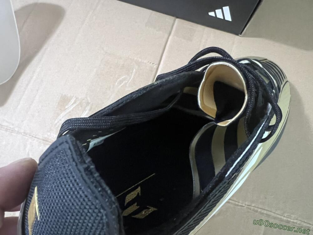 Men's Adidas F50 Adizero Messi FG Football Boots - Gold/White/Black