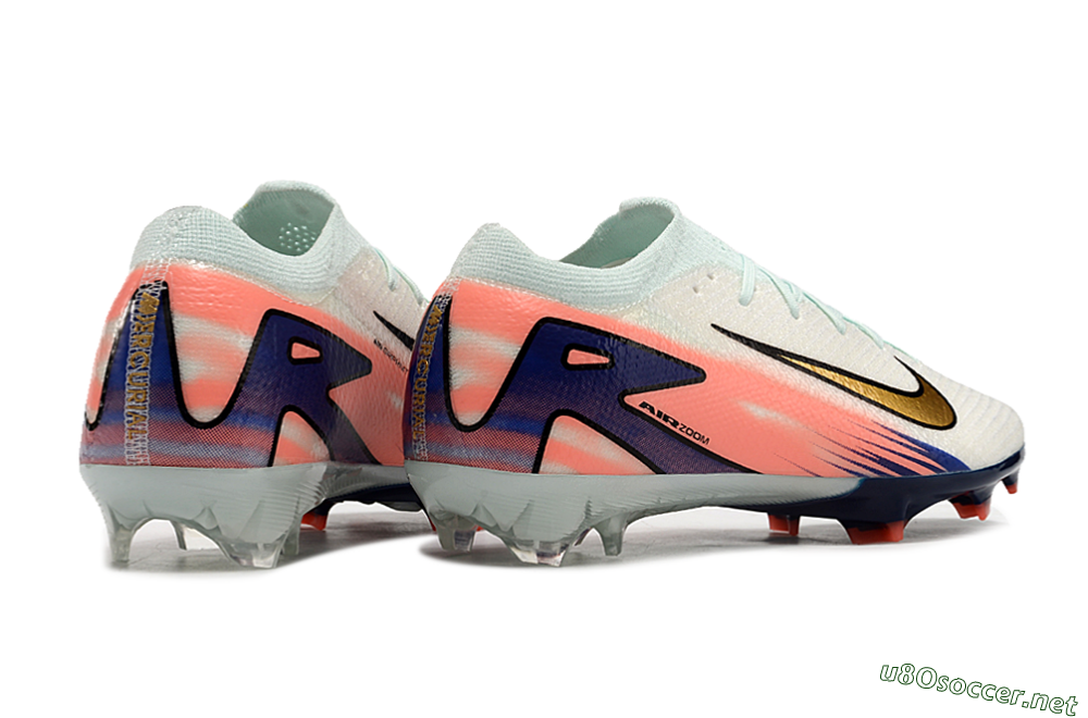 Unisex Nike Air Zoom Mercurial Vapor 16 Elite FG Football Boots - Pink/Gold/Blue 6