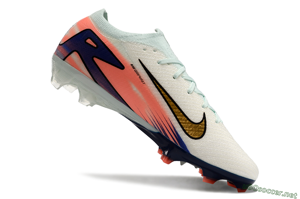 Unisex Nike Air Zoom Mercurial Vapor 16 Elite FG Football Boots - Pink/Gold/Blue 4