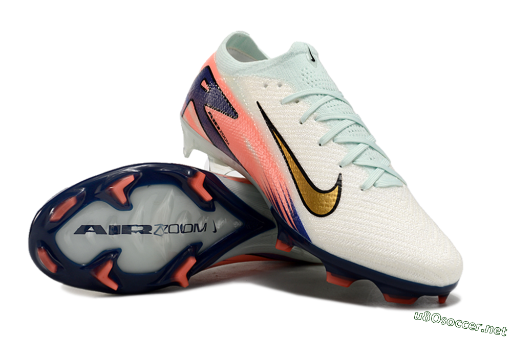 Unisex Nike Air Zoom Mercurial Vapor 16 Elite FG Football Boots - Pink/Gold/Blue 3