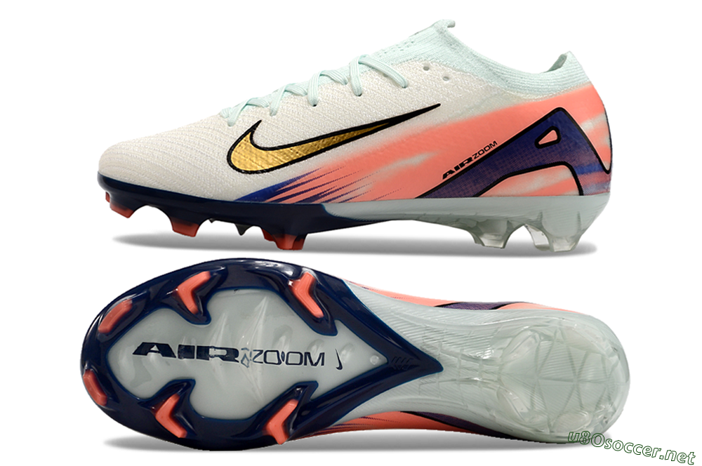 Unisex Nike Air Zoom Mercurial Vapor 16 Elite FG Football Boots - Pink/Gold/Blue 1