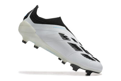 Men's Adidas Predator Elite Laceless FG Football Boots - White/Black/Red/Gold
