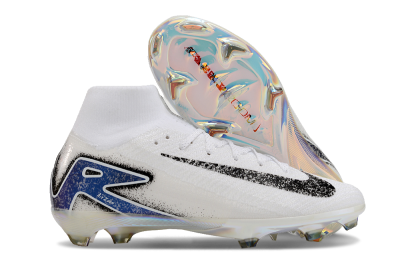 Unisex Nike Air Zoom Mercurial Superfly 10 Elite FG Football Boots - White/Black/Blue