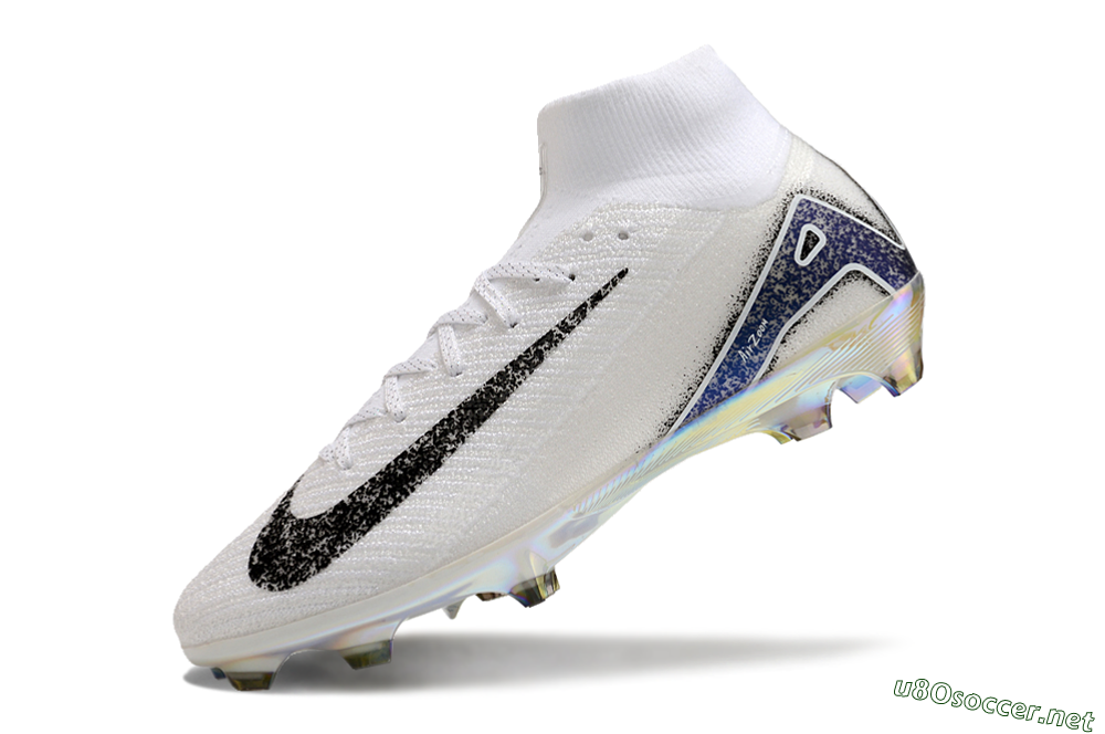 Unisex Nike Air Zoom Mercurial Superfly 10 Elite FG Football Boots - White/Black/Blue 5