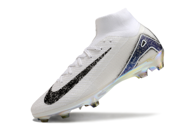 Unisex Nike Air Zoom Mercurial Superfly 10 Elite FG Football Boots - White/Black/Blue