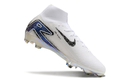 Unisex Nike Air Zoom Mercurial Superfly 10 Elite FG Football Boots - White/Black/Blue