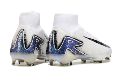Unisex Nike Air Zoom Mercurial Superfly 10 Elite FG Football Boots - White/Black/Blue