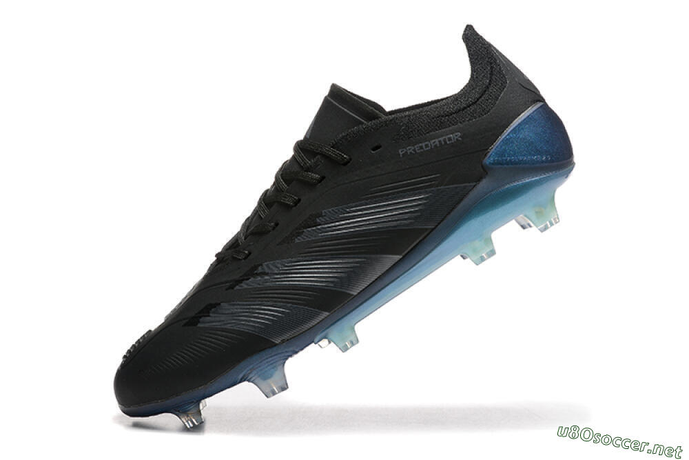 Men's Adidas Predator Elite 24 FG Football Boots - Black/Silver/Blue 5