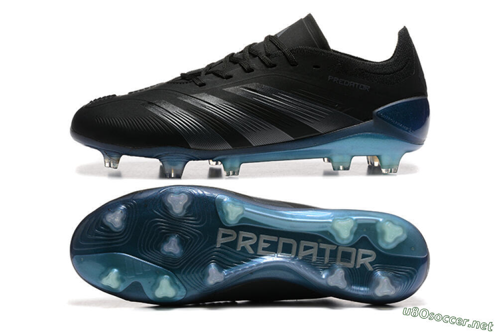 Men's Adidas Predator Elite 24 FG Football Boots - Black/Silver/Blue 1