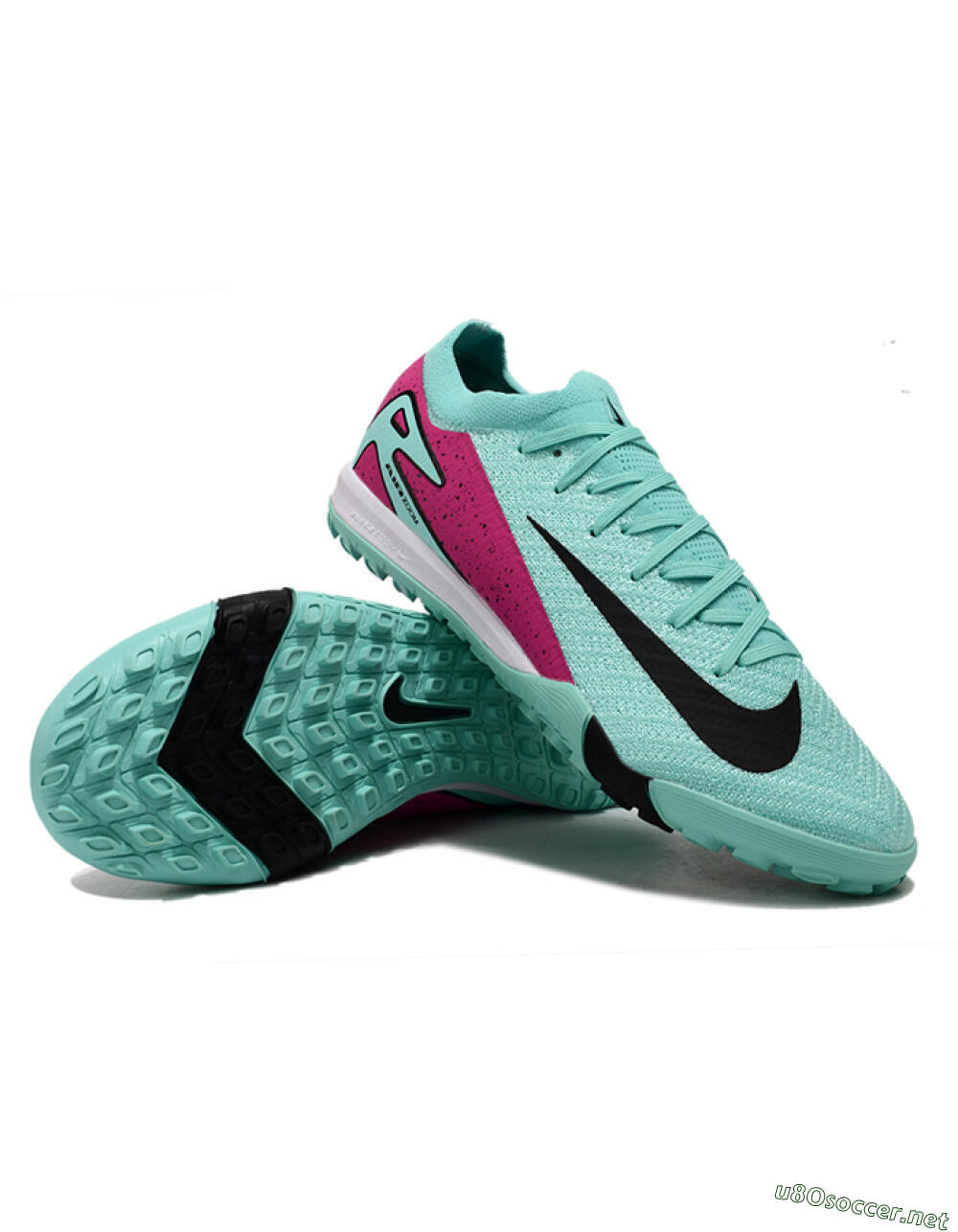 Men's Nike Air Zoom Mercurial Vapor 16 Elite TF Football Shoes - Jade/Red/Black 3