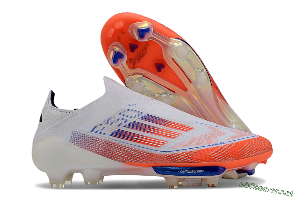 Unisex Adidas F50+ Lightstrike Pro Laceless FG Football Boots - Red/White/Blue 2