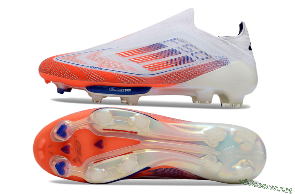 Unisex Adidas F50+ Lightstrike Pro Laceless FG Football Boots - Red/White/Blue 1